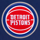 Detroit Pistons Reversible Wool Jacket - Embroidered Logos JH Design-Royal