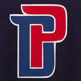 Detroit Pistons Embroidered Handmade Wool Jacket - Navy