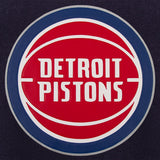 Detroit Pistons Domestic Two-Tone Wool and Leather Jacket-Navy/White - J.H. Sports Jackets