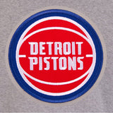 Detroit Pistons JH Design Two-Tone Reversible Fleece Jacket - Gray/Royal