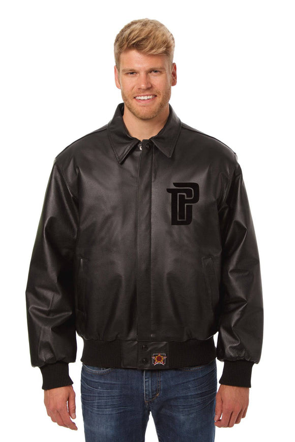 Detroit Pistons Full Leather Jacket - Black/Black