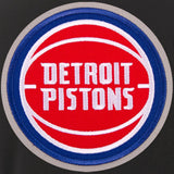 Detroit Pistons JH Design Reversible Women Fleece Jacket - Black