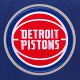 Detroit Pistons JH Design Lightweight Nylon Bomber Jacket – Royal