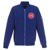 Detroit Pistons JH Design Lightweight Nylon Bomber Jacket – Royal