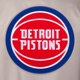 Detroit Pistons Poly Twill Varsity Jacket - Gray/Royal