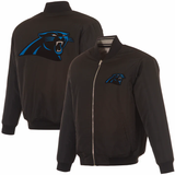 Carolina Panthers Reversible Full-Zip Flight Jacket - J.H. Sports Jackets