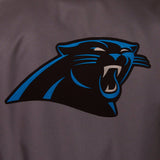 Carolina Panthers Poly Twill Varsity Jacket - Black