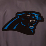 Carolina Panthers Poly Twill Varsity Jacket - Black