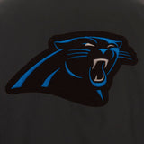 Carolina Panthers Poly Twill Varsity Jacket - Black