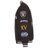 Las Vegas Raiders Commemorative Reversible Wool Championship Jacket - Black