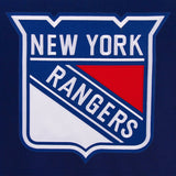 New York Rangers Embroidered All Wool Jacket - Royal