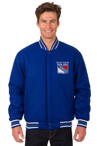 New York Rangers Reversible Wool Jacket - Royal