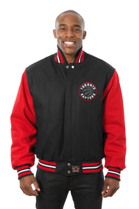 Toronto Raptors Embroidered Handmade Wool Jacket - Black/Red