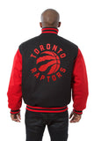 Toronto Raptors Embroidered Handmade Wool Jacket - Black/Red