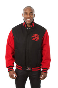 Toronto Raptors Embroidered Handmade Wool Jacket - Black/Red