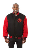 Toronto Raptors Embroidered Handmade Wool Jacket - Black/Red