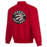 Toronto Raptors Poly Twill Varsity Jacket - Red