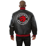 Toronto Raptors Full Leather Jacket - Black - J.H. Sports Jackets