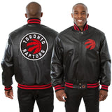 Toronto Raptors Full Leather Jacket - Black - J.H. Sports Jackets