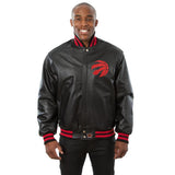 Toronto Raptors Full Leather Jacket - Black - J.H. Sports Jackets