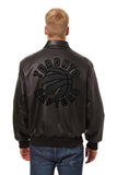 Toronto Raptors Full Leather Jacket - Black/Black