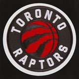 Toronto Raptors Poly Twill Varsity Jacket -Black/Red