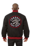 Toronto Raptors Embroidered Wool Jacket - Black