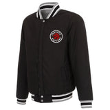 Toronto Raptors  JH Design Two-Tone Reversible Fleece Jacket - Gray/Black