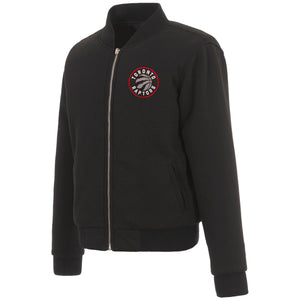 Toronto Raptors JH Design Reversible Women Fleece Jacket - Black