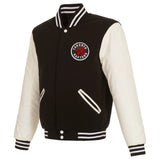 Toronto Raptors Two-Tone Reversible Fleece Jacket - Black/White