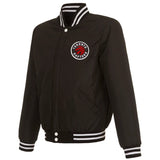 Toronto Raptors Two-Tone Reversible Fleece Jacket - Black/White