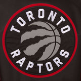 Toronto Raptors Poly Twill Varsity Jacket - Black/Red