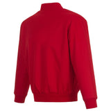 Toronto Raptors Poly Twill Varsity Jacket - Red