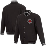 Toronto Raptors Poly Twill Varsity Jacket -Black