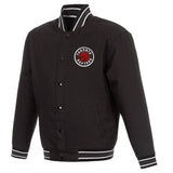 Toronto Raptors Poly Twill Varsity Jacket -Black