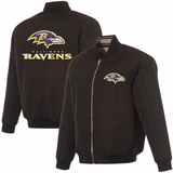 Baltimore Ravens Reversible Full-Zip Flight Jacket - J.H. Sports Jackets