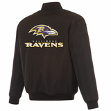 Baltimore Ravens Reversible Full-Zip Flight Jacket - J.H. Sports Jackets