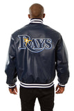 Tampa Bay Rays Full Leather Jacket - Navy