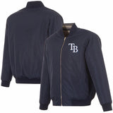Tampa Bay Rays Reversible Full-Zip Flight Jacket - J.H. Sports Jackets