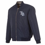 Tampa Bay Rays Reversible Full-Zip Flight Jacket - J.H. Sports Jackets