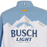 Ross Chastain JH Design Busch Light Full-Snap Twill Uniform Jacket - White/Light Blue - J.H. Sports Jackets