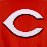 Cincinnati Reds - JH Design Reversible Fleece Jacket with Faux Leather Sleeves -Red/White - J.H. Sports Jackets