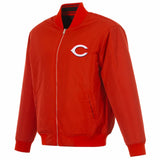 Cincinnati Reds Reversible Full-Zip Flight Jacket - J.H. Sports Jackets