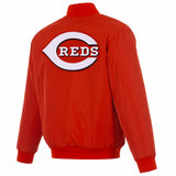 Cincinnati Reds Reversible Full-Zip Flight Jacket - J.H. Sports Jackets