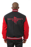 Houston Rockets  Embroidered Handmade Wool Jacket - Navy/Red