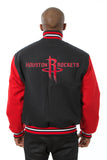 Houston Rockets  Embroidered Handmade Wool Jacket - Navy/Red - J.H. Sports Jackets