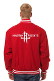 Houston Rockets  Embroidered Handmade Wool Jacket - Red