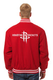 Houston Rockets  Embroidered Handmade Wool Jacket - Red - J.H. Sports Jackets