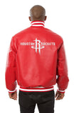 Houston Rockets Full Leather Jacket - Red