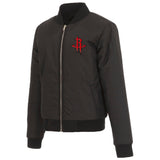 Houston Rockets JH Design Reversible Women Fleece Jacket - Black